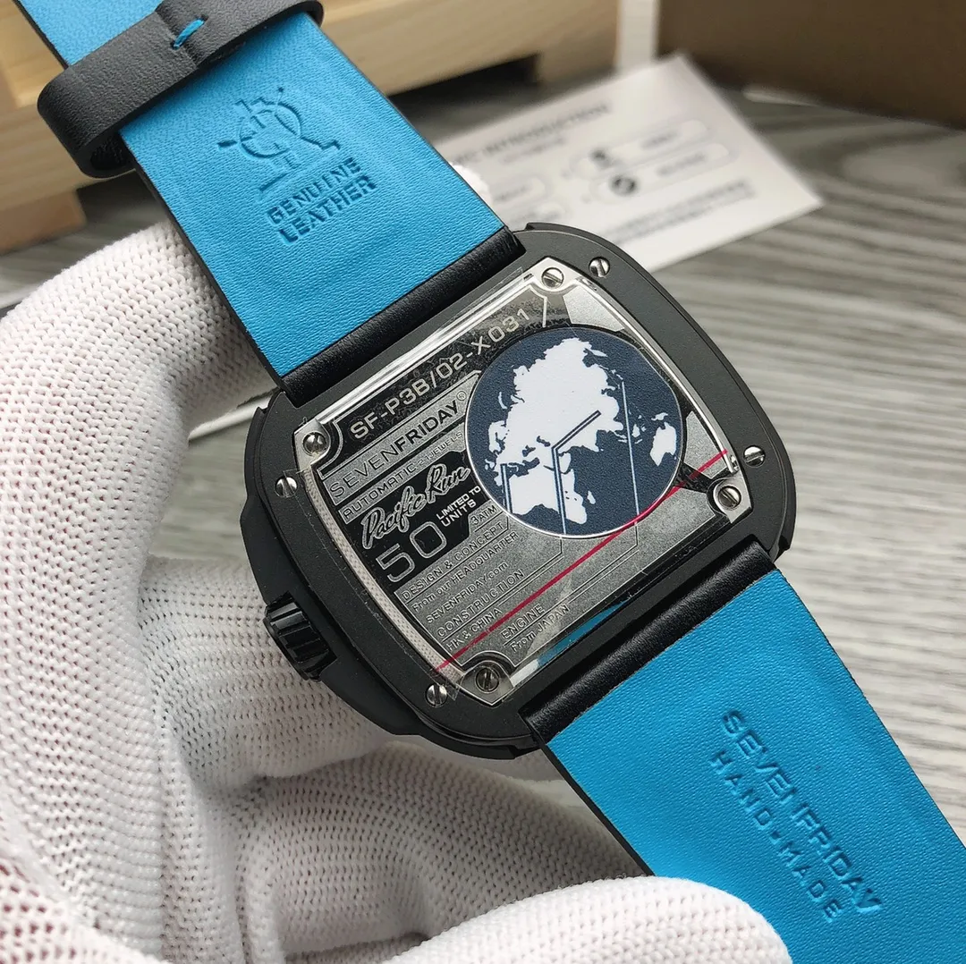 【Authentic Tmall】💰1640! SevenFriday 🎮 Model: SF-P6B/02 Size: 47*13mm Movement: Japanese Citizen movement, original glass, first layer of cowhide; original pin buckle [naughty] Real photos of the details of our own products, 🎮The playful pointer design is not ugly at all, and it also has a 24-hour display, which is clear ~ Recommended! The whole set is brand new 🎮Sanjie exquisitely recommends men’s mechanical watches. SJ carefully creates ultra-realistic photo shoots for you.